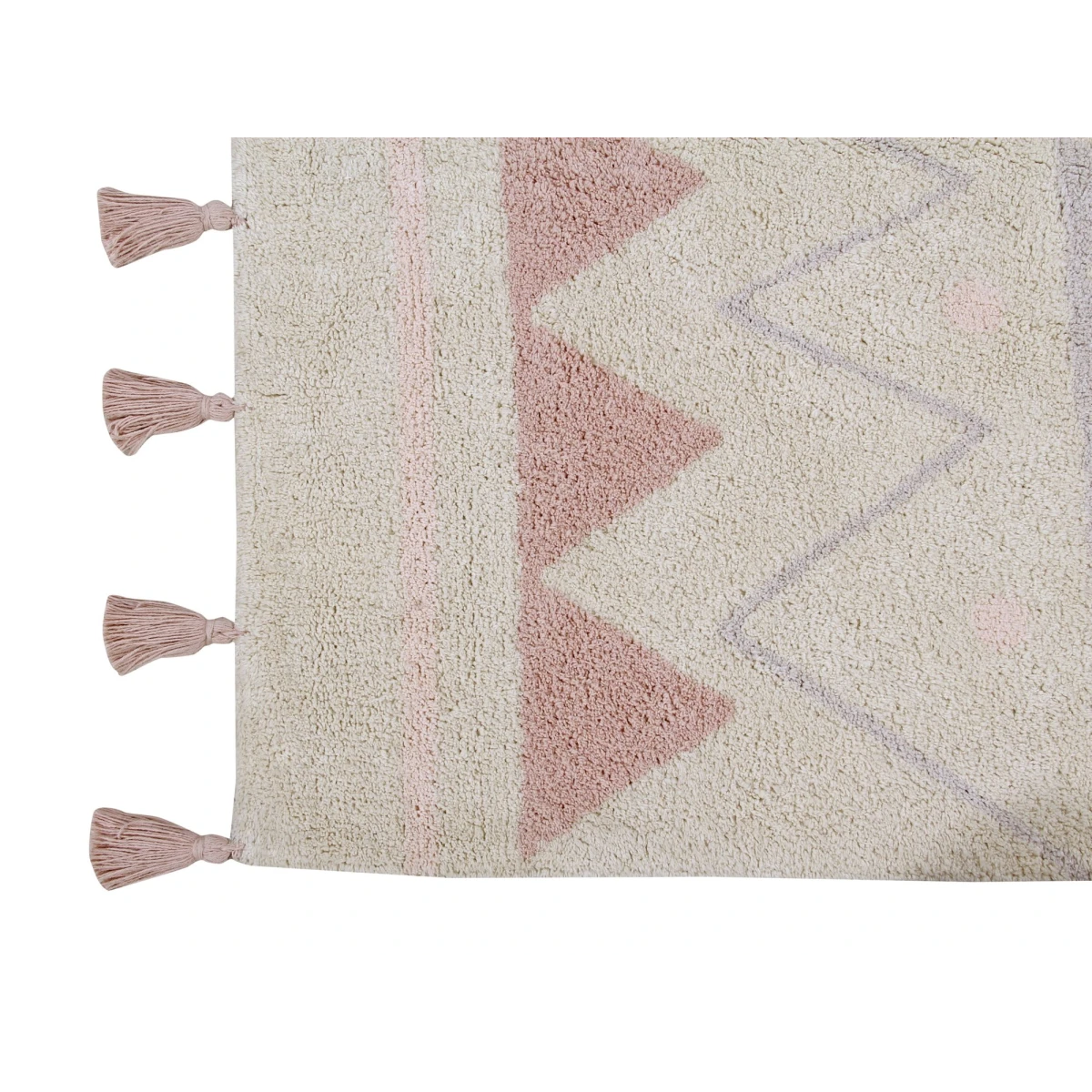 Lorena Canals Dywan bawełniany Azteca Natural Vintage Nude 120 x 160 cm | Pan Piksel