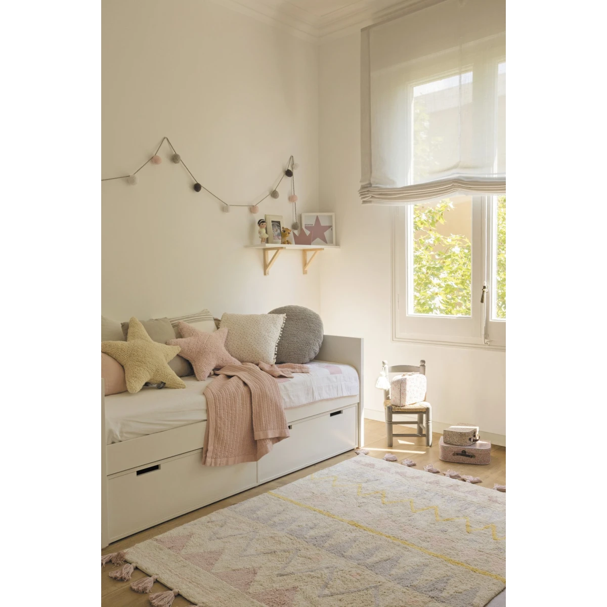 Lorena Canals Dywan bawełniany Azteca Natural Vintage Nude 120 x 160 cm | Pan Piksel