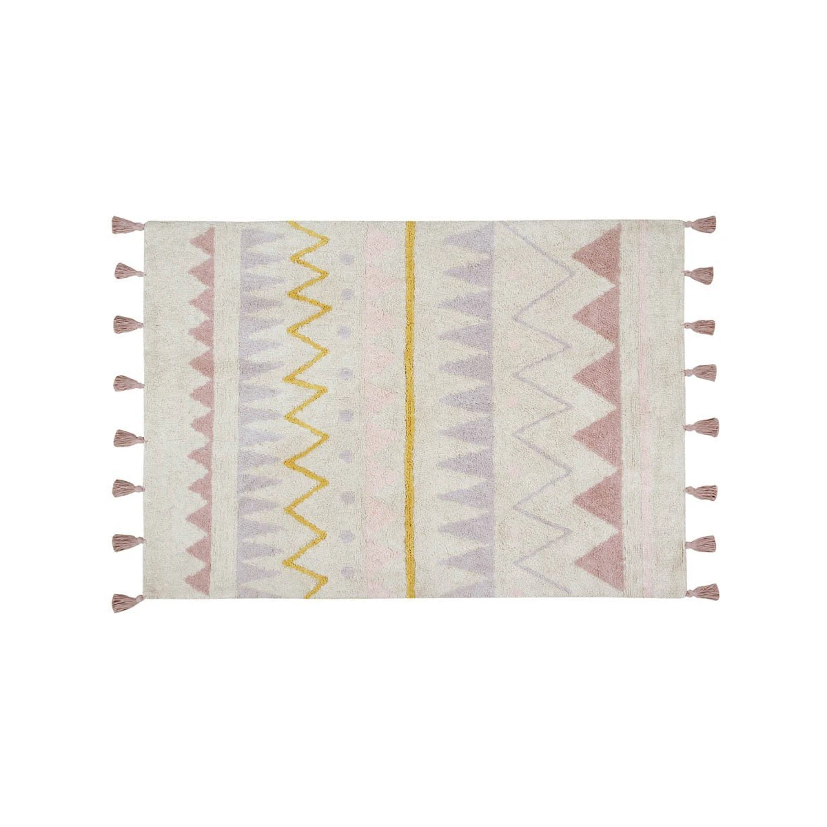 Lorena Canals Dywan bawełniany Azteca Natural Vintage Nude 140 x 200 cm | Pan Piksel