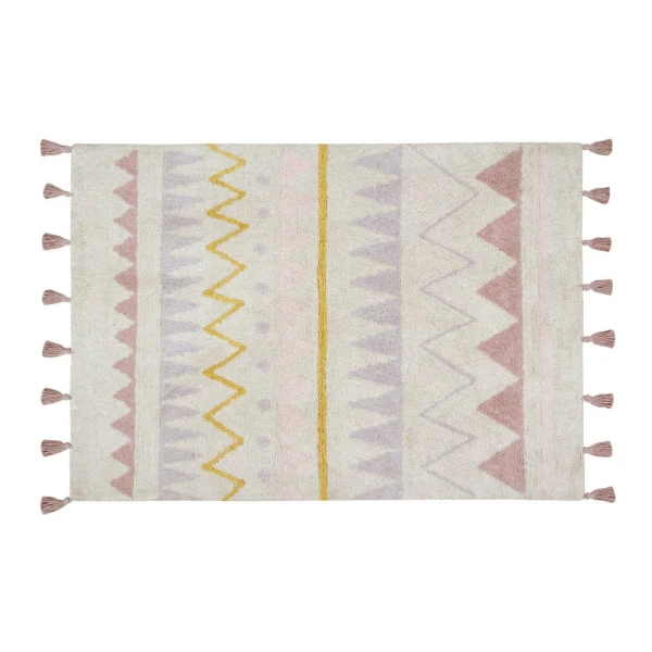 Lorena Canals Dywan bawełniany Azteca Natural Vintage Nude 140 x 200 cm | Pan Piksel