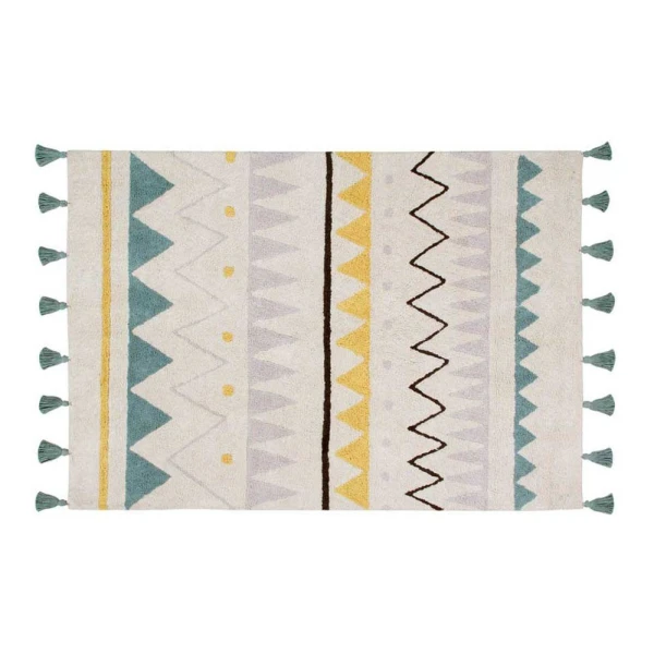 Dywan Azteca Natural Vintage Azul | Pan Piksel