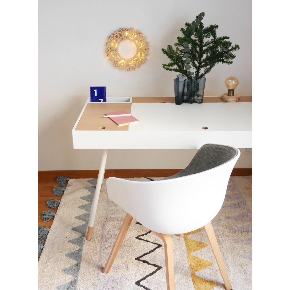Dywan Azteca Natural Vintage Azul | Pan Piksel