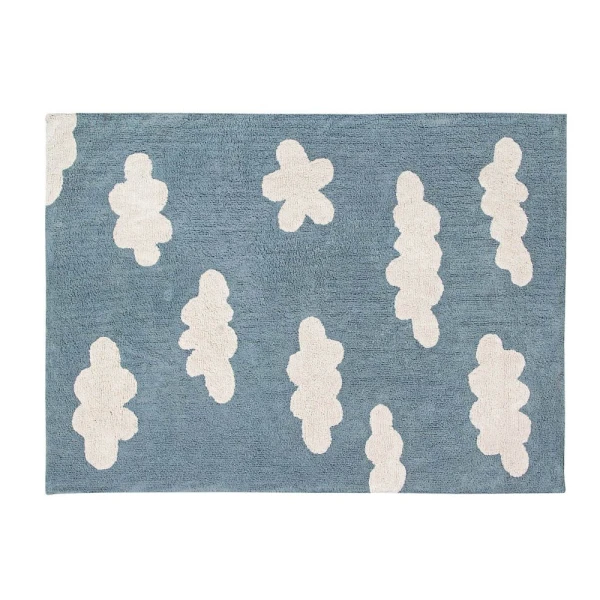 Lorena Canals Dywan bawełniany Clouds Vintage Azul 120 x 160 cm | Pan Piksel