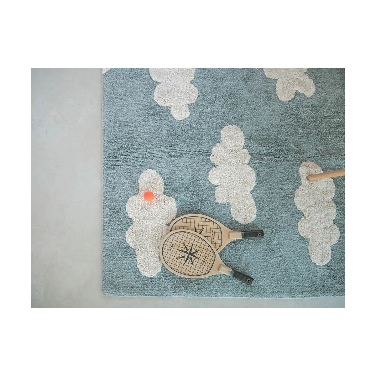 Lorena Canals Dywan bawełniany Clouds Vintage Azul 120 x 160 cm | Pan Piksel