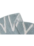 Lorena Canals Dywan bawełniany Round ABC Vintage Azul Natural Ø 150 cm | Pan Piksel