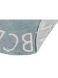 Lorena Canals Dywan bawełniany Round ABC Vintage Azul Natural Ø 150 cm | Pan Piksel