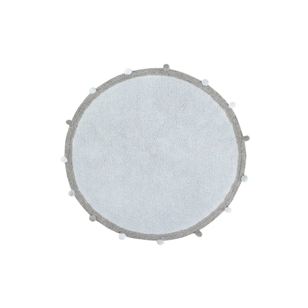 Lorena Canals Dywan bawełniany BUBBLY Soft Blue Ø 120 cm | Pan Piksel