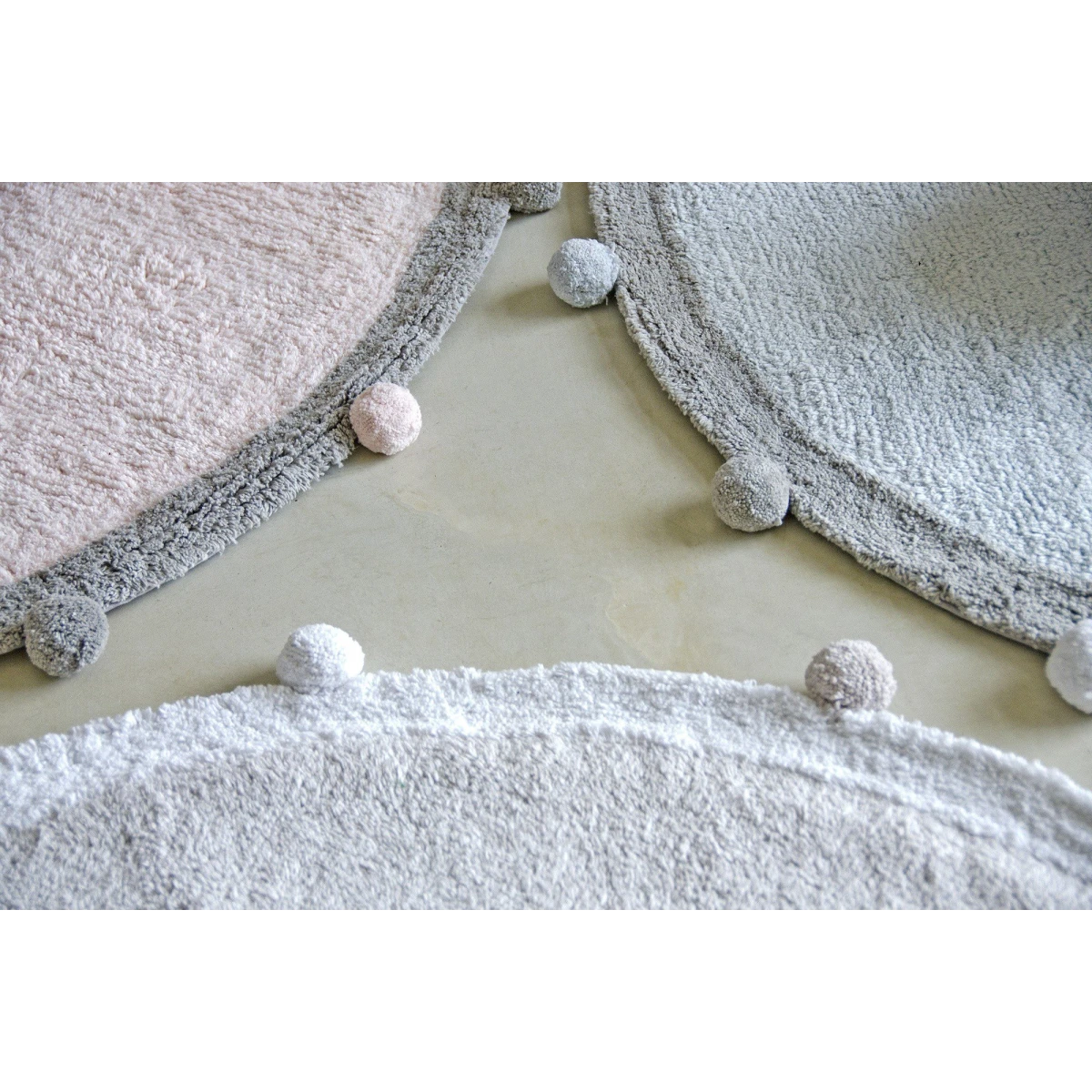 Lorena Canals Dywan bawełniany BUBBLY Soft Blue Ø 120 cm | Pan Piksel