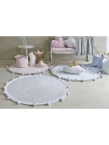 Lorena Canals Dywan bawełniany BUBBLY Soft Blue Ø 120 cm | Pan Piksel