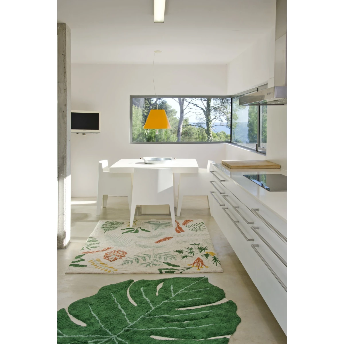 Lorena Canals Dywan bawełniany Monstera Leaf 120 x 160 cm | Pan Piksel