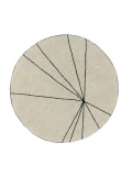 Lorena Canals Dywan bawełniany Trace Beige Ø 160 cm | Pan Piksel
