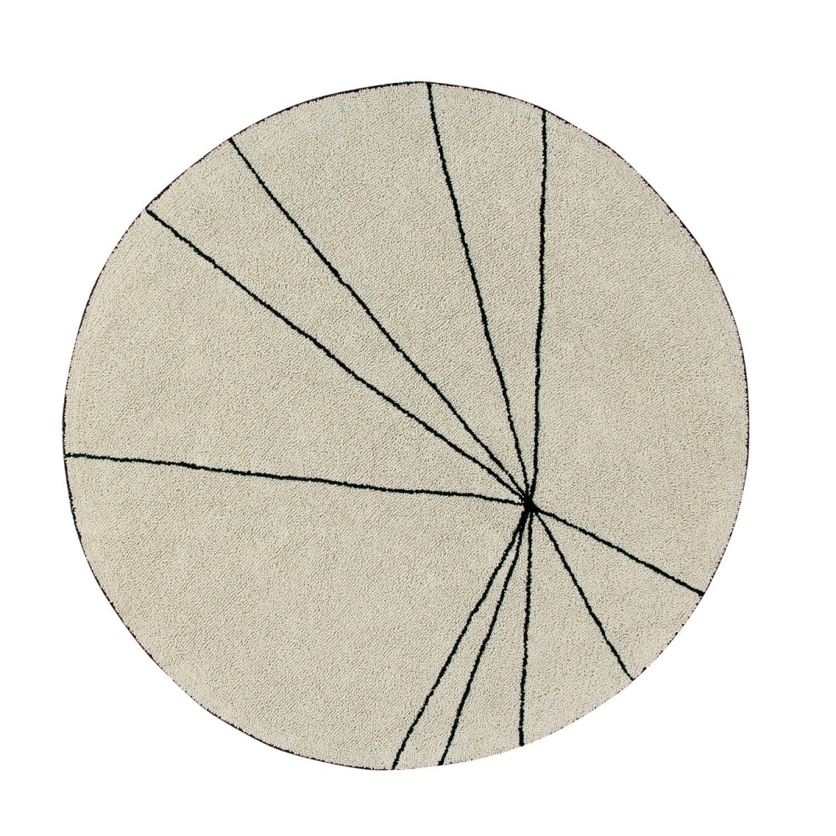 Lorena Canals Dywan bawełniany Trace Beige Ø 160 cm | Pan Piksel