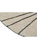 Lorena Canals Dywan bawełniany Trace Beige Ø 160 cm | Pan Piksel