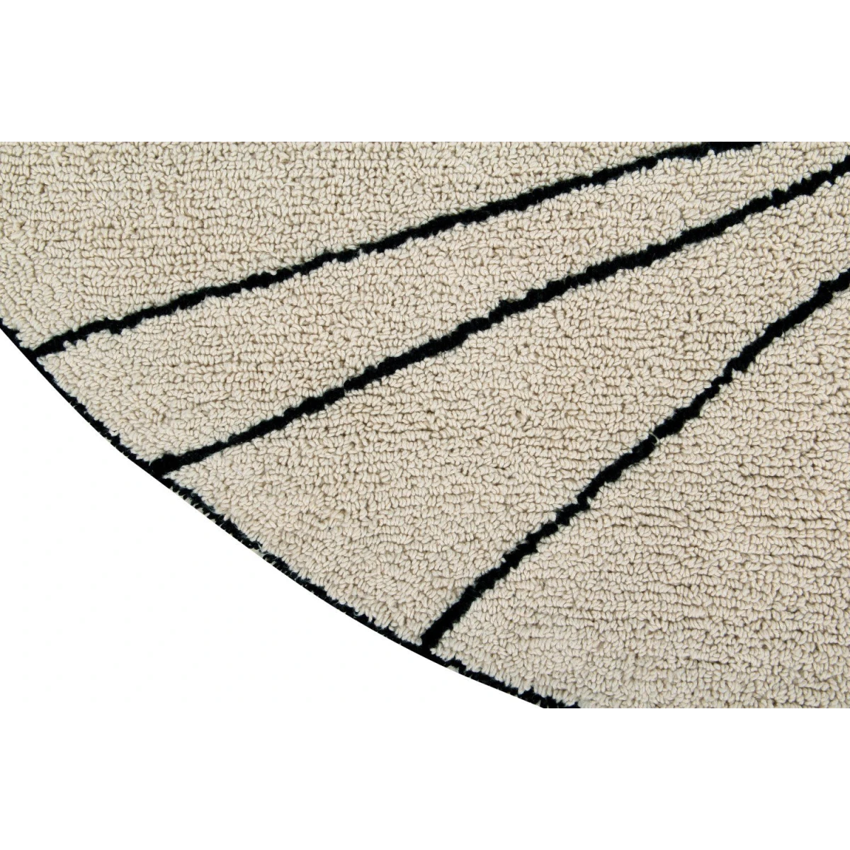 Lorena Canals Dywan bawełniany Trace Beige Ø 160 cm | Pan Piksel