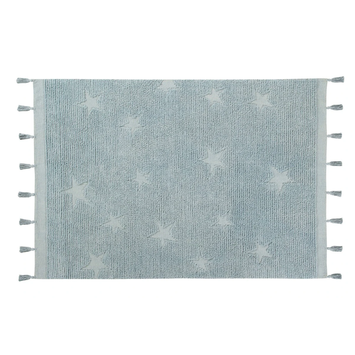 Lorena Canals Dywan bawełniany Hippy Stars Aqua Blue 120 x 175 cm | Pan Piksel
