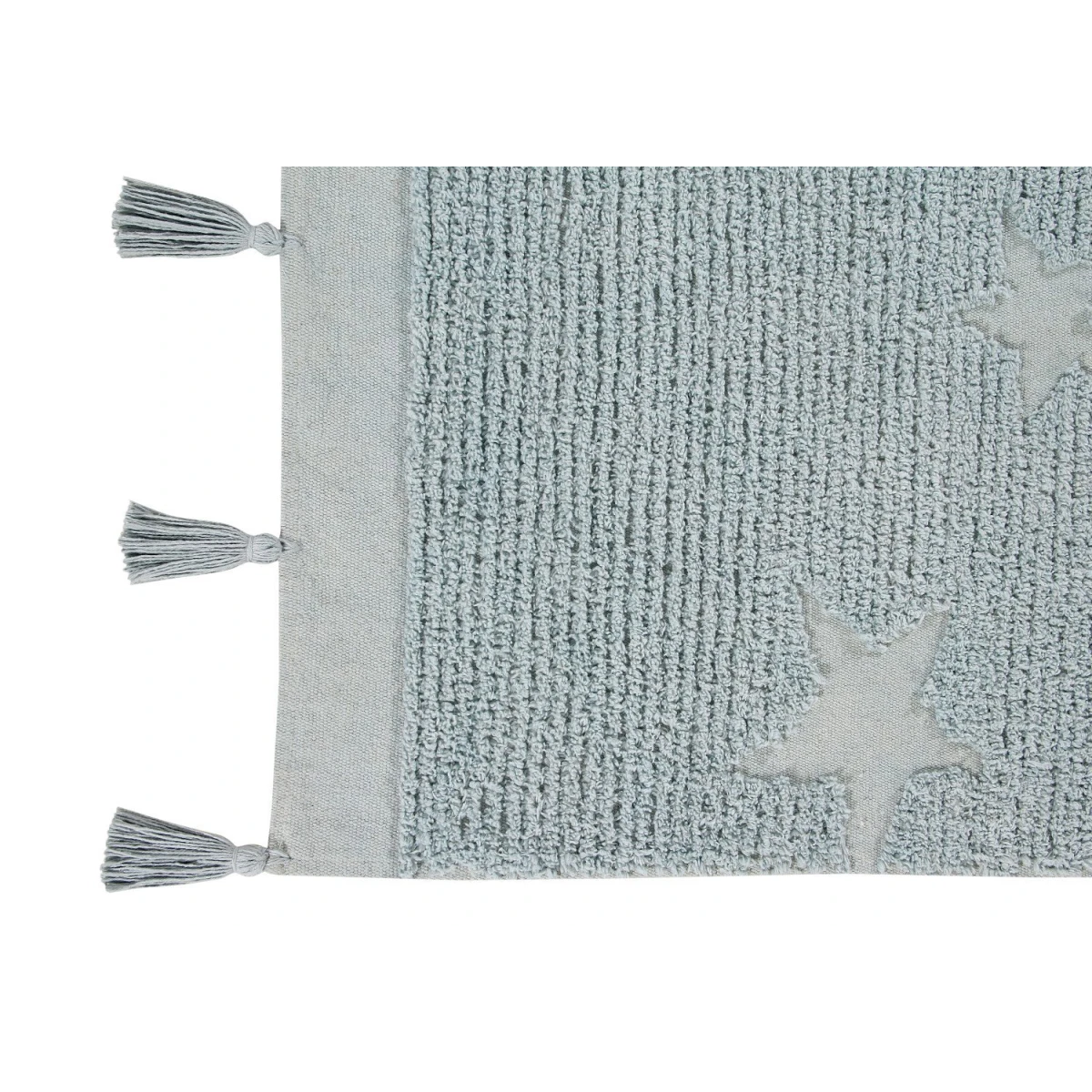 Lorena Canals Dywan bawełniany Hippy Stars Aqua Blue 120 x 175 cm | Pan Piksel