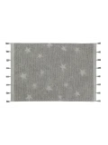 Lorena Canals Dywan bawełniany Hippy Stars Grey 120 x 175 cm | Pan Piksel