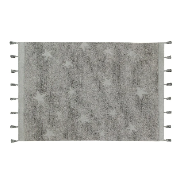 Lorena Canals Dywan bawełniany Hippy Stars Grey 120 x 175 cm | Pan Piksel