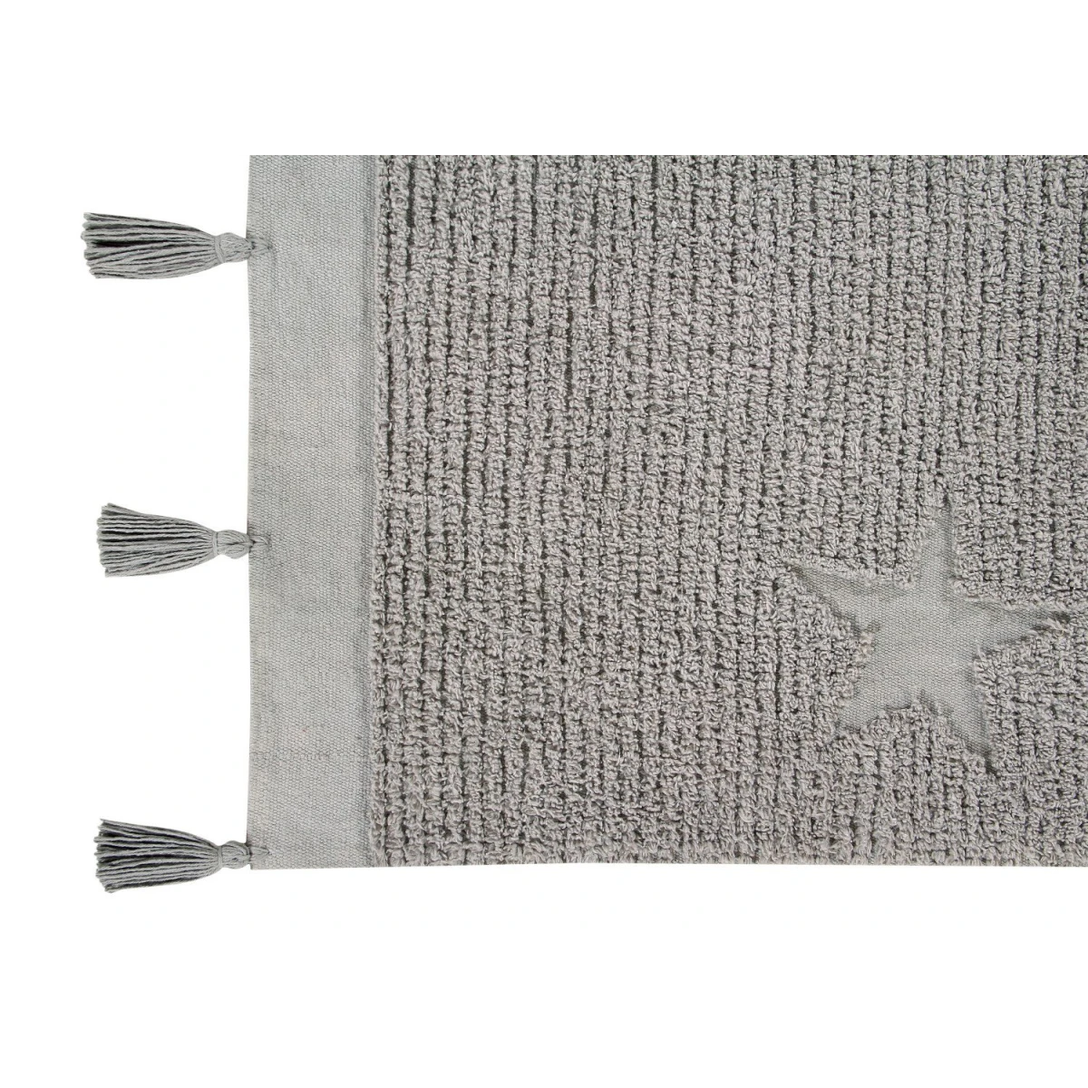 Lorena Canals Dywan bawełniany Hippy Stars Grey 120 x 175 cm | Pan Piksel