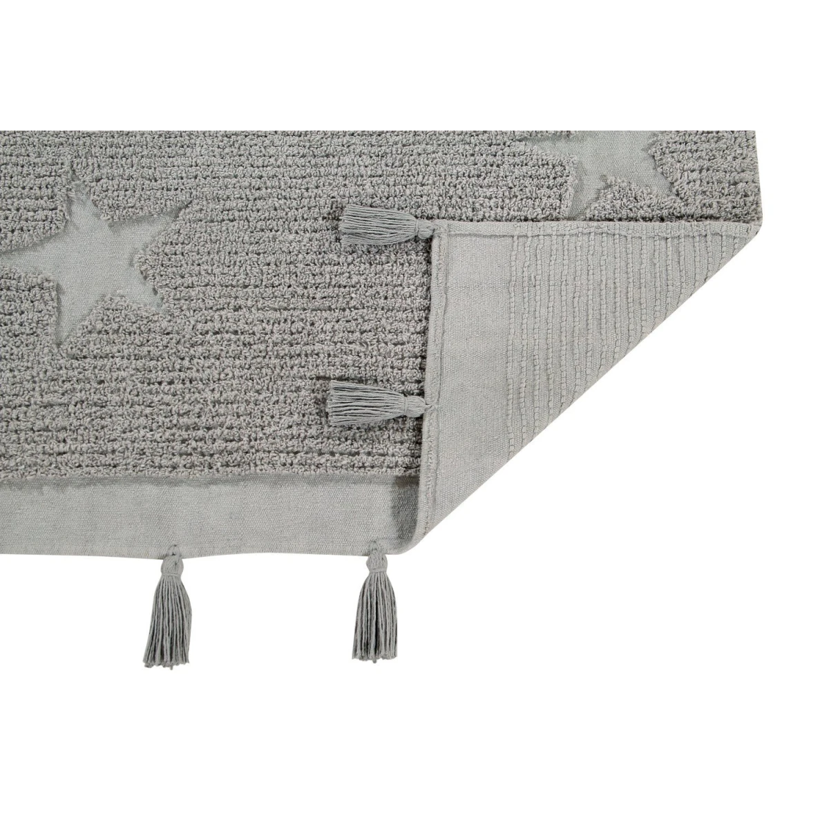 Lorena Canals Dywan bawełniany Hippy Stars Grey 120 x 175 cm | Pan Piksel