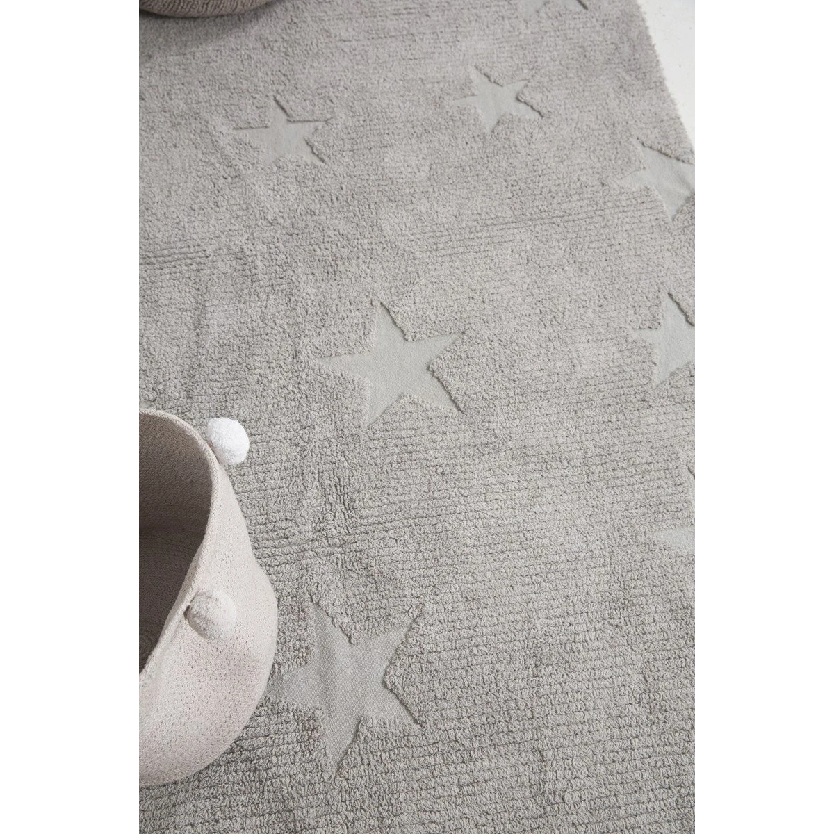 Lorena Canals Dywan bawełniany Hippy Stars Grey 120 x 175 cm | Pan Piksel