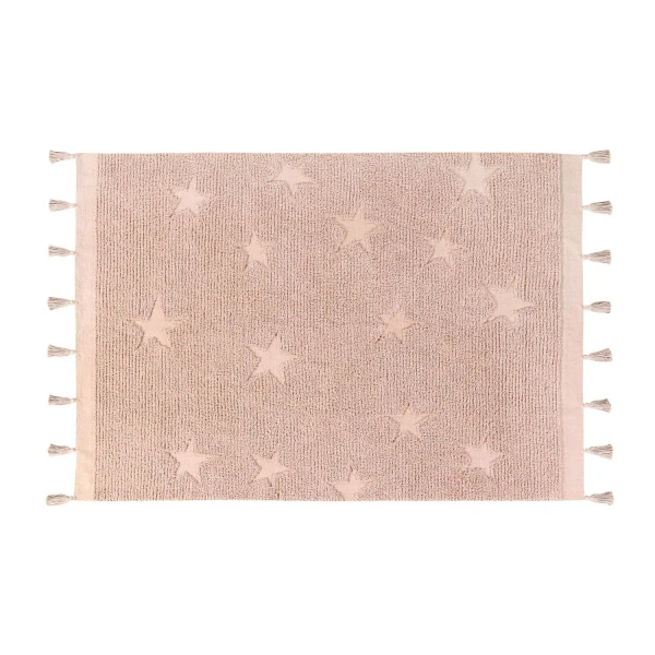 Lorena Canals Dywan bawełniany Hippy Stars Vintage Nude 120 x 175 cm | Pan Piksel