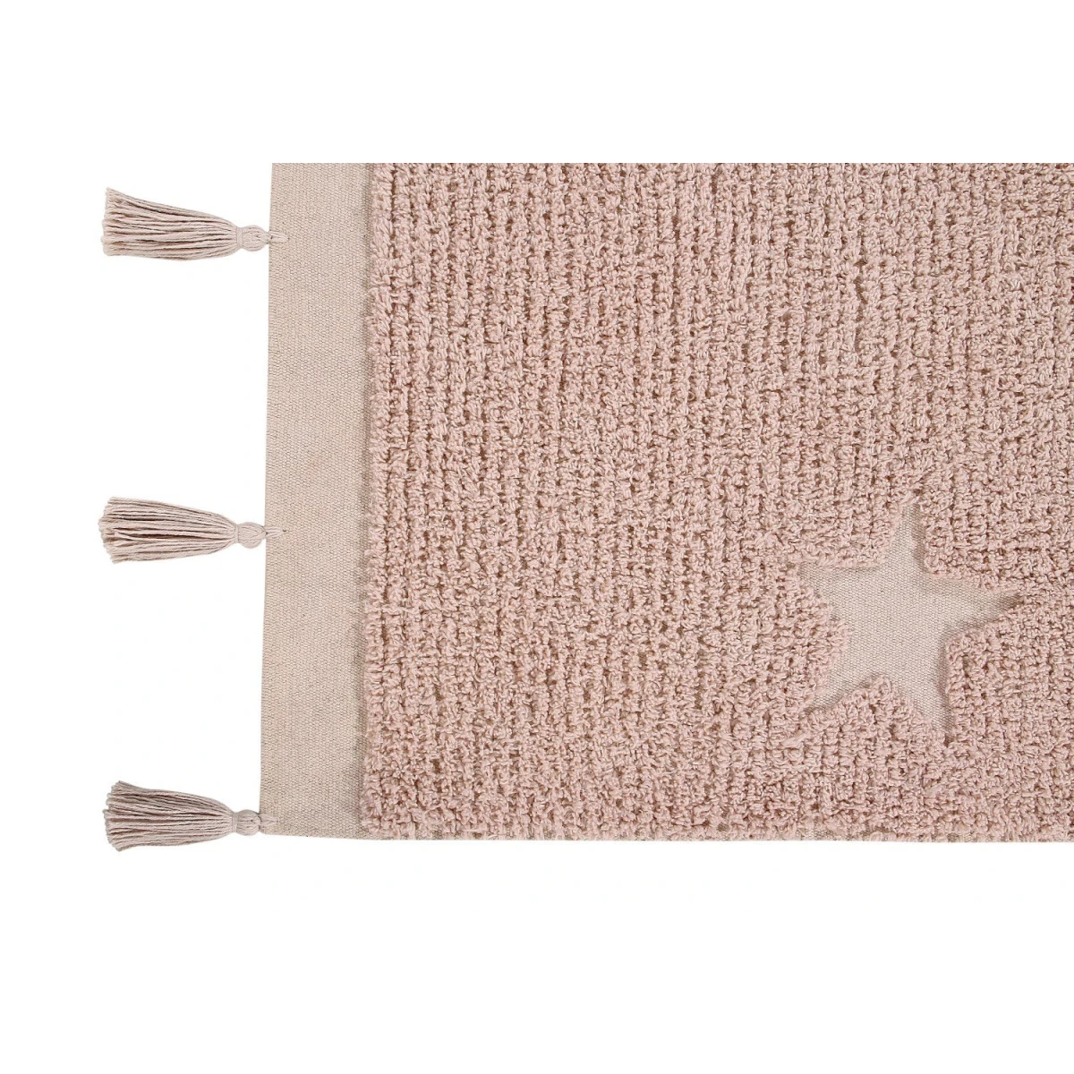 Lorena Canals Dywan bawełniany Hippy Stars Vintage Nude 120 x 175 cm | Pan Piksel