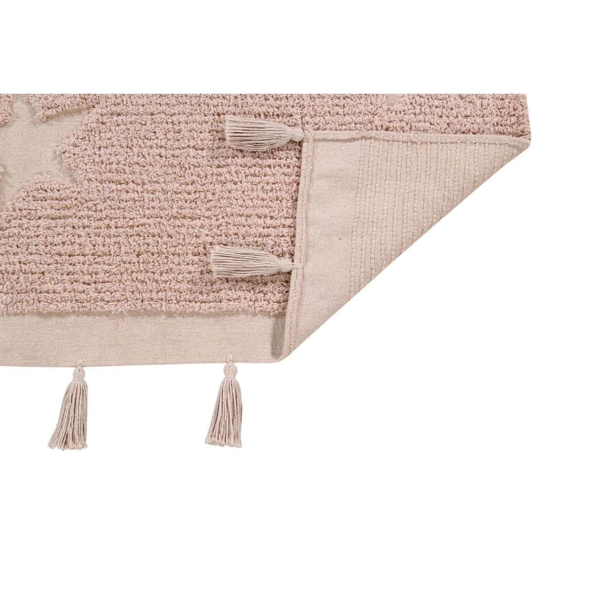 Lorena Canals Dywan bawełniany Hippy Stars Vintage Nude 120 x 175 cm | Pan Piksel