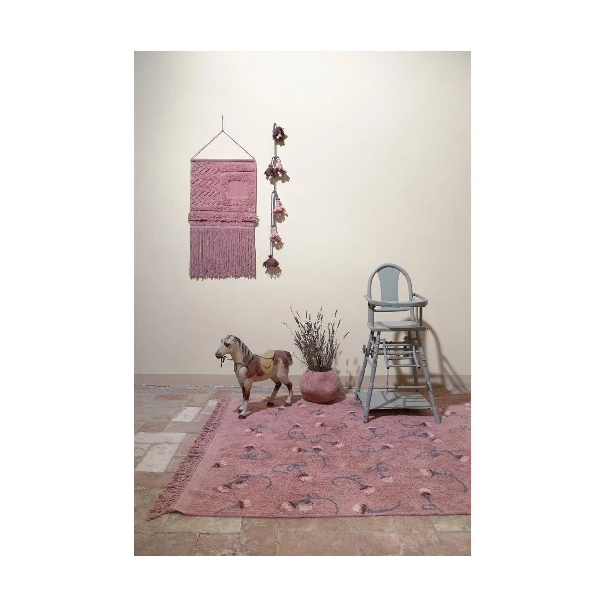 Lorena Canals Dywan bawełniany English Garden Ash Rose 140 x 210 cm | Pan Piksel