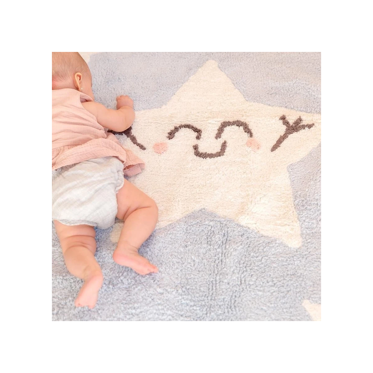 Lorena Canals Dywan bawełniany Happy Star, Mr Wonderful & Lorena Canals 120 x 160 cm | Pan Piksel