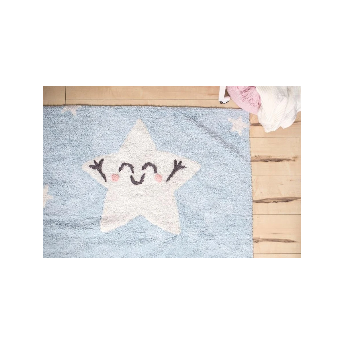 Lorena Canals Dywan bawełniany Happy Star, Mr Wonderful & Lorena Canals 120 x 160 cm | Pan Piksel