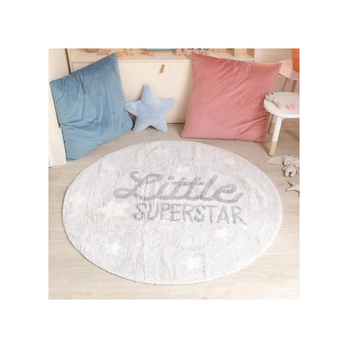 Lorena Canals Dywan bawełniany Little Superstar, Mr Wonderful & Lorena Canals Ø 120 cm | Pan Piksel