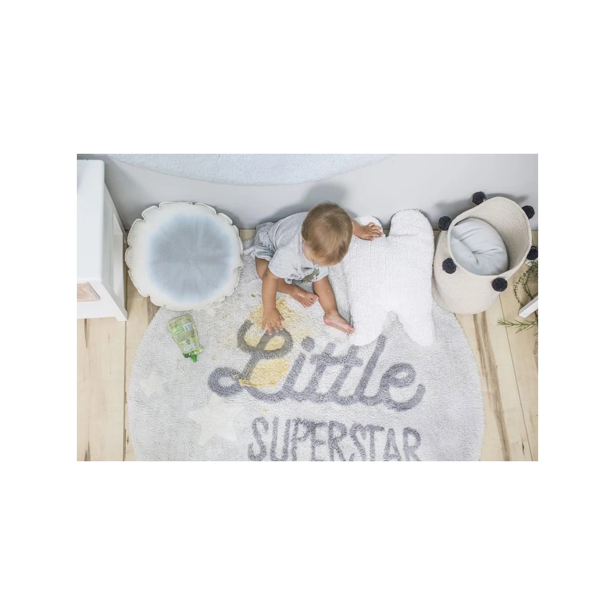 Lorena Canals Dywan bawełniany Little Superstar, Mr Wonderful & Lorena Canals Ø 120 cm | Pan Piksel
