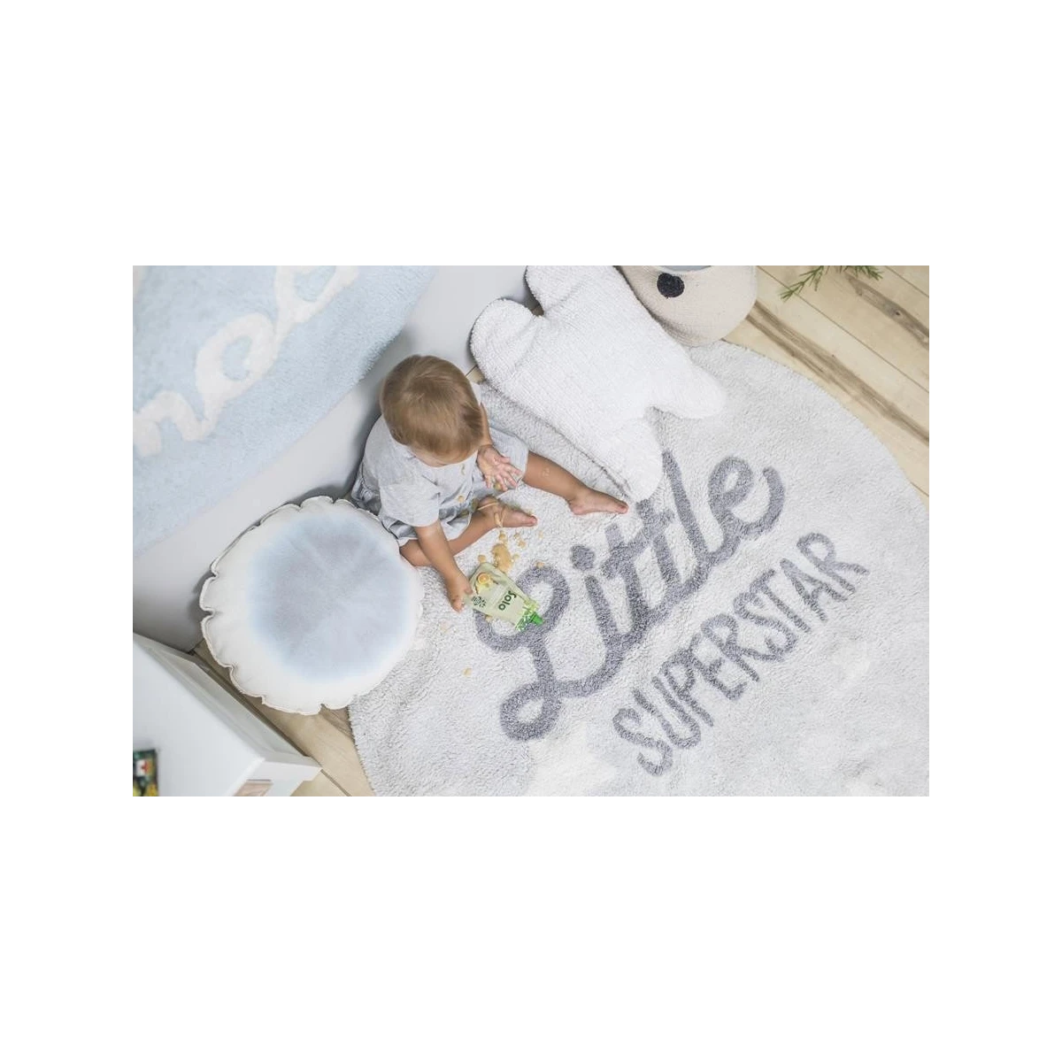 Lorena Canals Dywan bawełniany Little Superstar, Mr Wonderful & Lorena Canals Ø 120 cm | Pan Piksel