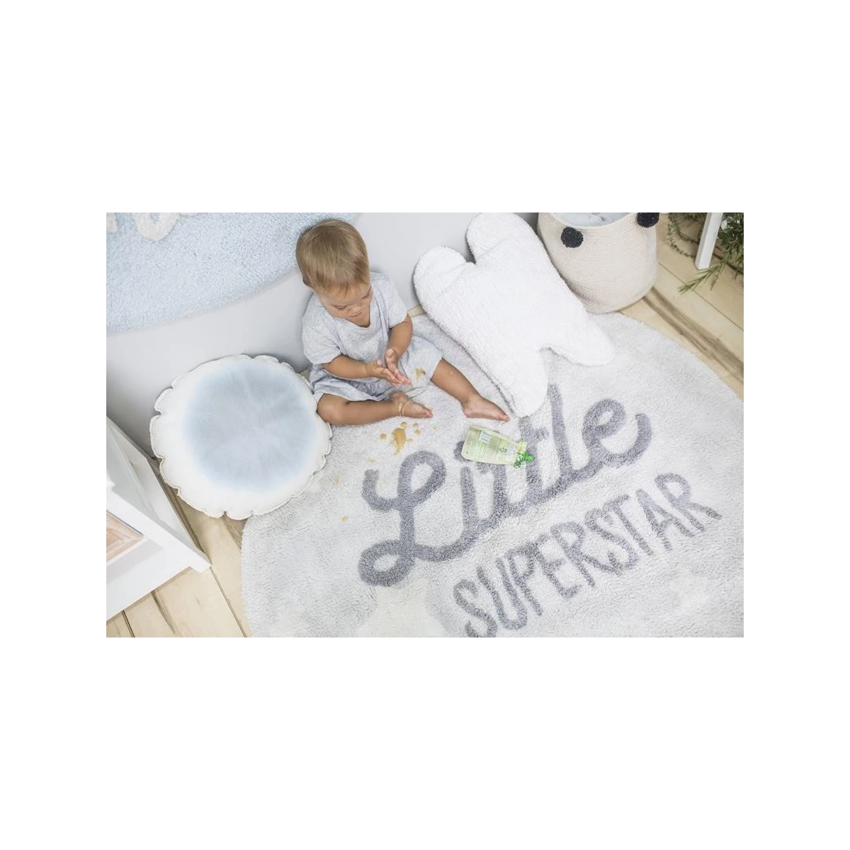 Lorena Canals Dywan bawełniany Little Superstar, Mr Wonderful & Lorena Canals Ø 120 cm | Pan Piksel