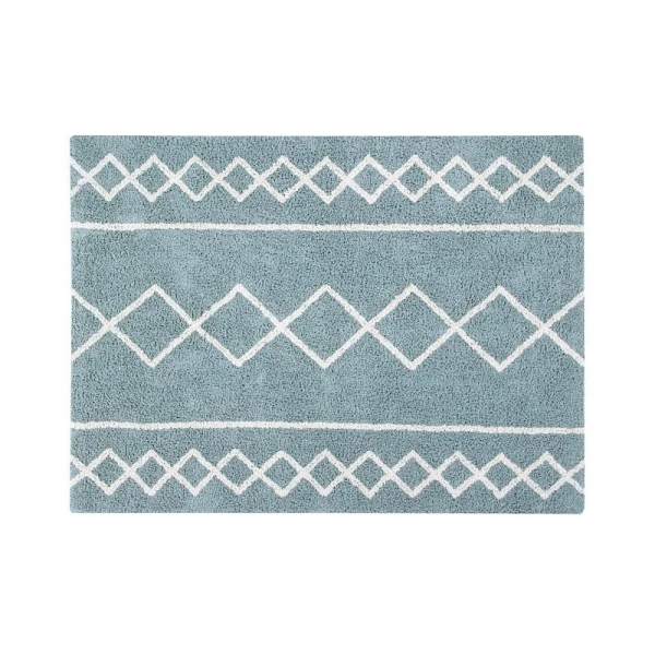 Lorena Canals Dywan bawełniany Oasis Vintage Blue Natural 120 x 160 cm | Pan Piksel