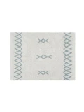 Lorena Canals Dywan bawełniany Atlas Natural Vintage Blue 120 x 160 cm | Pan Piksel
