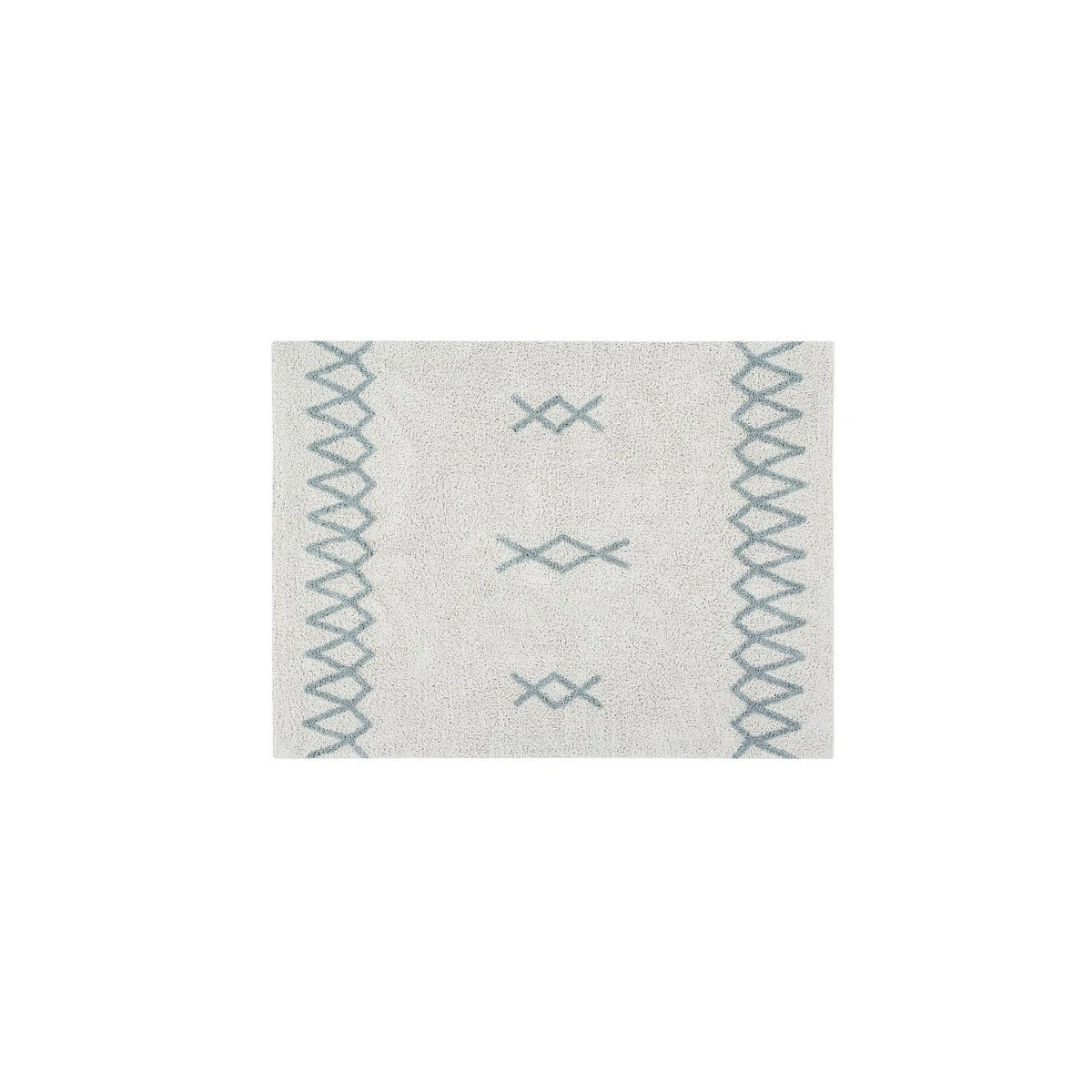 Lorena Canals Dywan bawełniany Atlas Natural Vintage Blue 120 x 160 cm | Pan Piksel