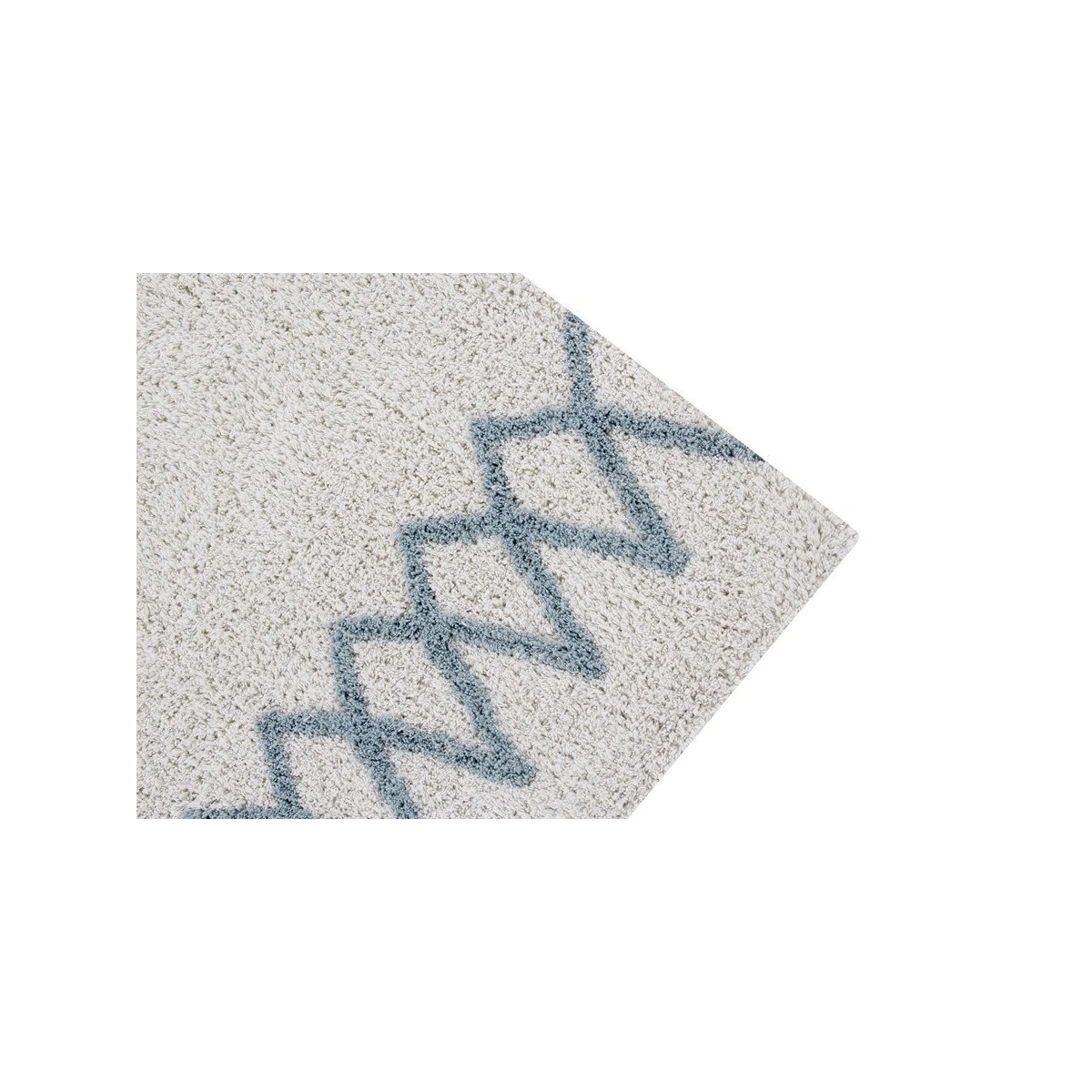 Lorena Canals Dywan bawełniany Atlas Natural Vintage Blue 120 x 160 cm | Pan Piksel