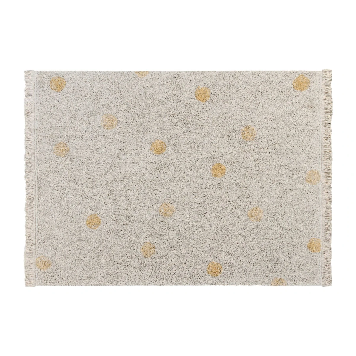 Lorena Canals Dywan bawełniany Hippy Dots Natural Honey 120 x 160 cm | Pan Piksel