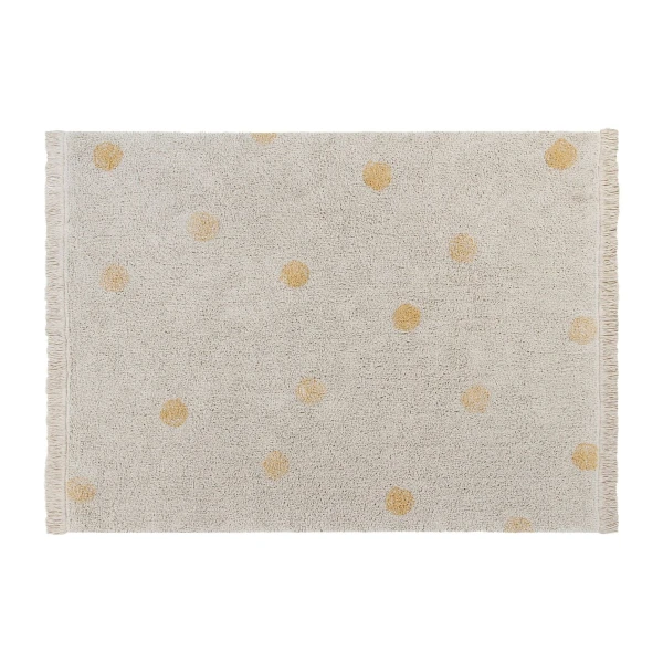 Lorena Canals Dywan bawełniany Hippy Dots Natural Honey 120 x 160 cm | Pan Piksel