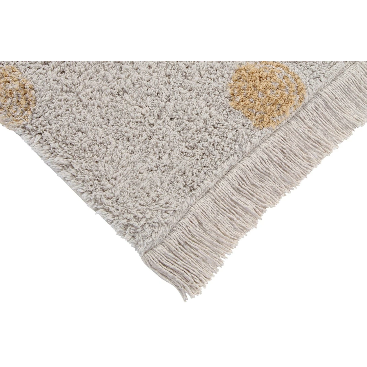 Lorena Canals Dywan bawełniany Hippy Dots Natural Honey 120 x 160 cm | Pan Piksel