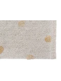 Lorena Canals Dywan bawełniany Hippy Dots Natural Honey 120 x 160 cm | Pan Piksel