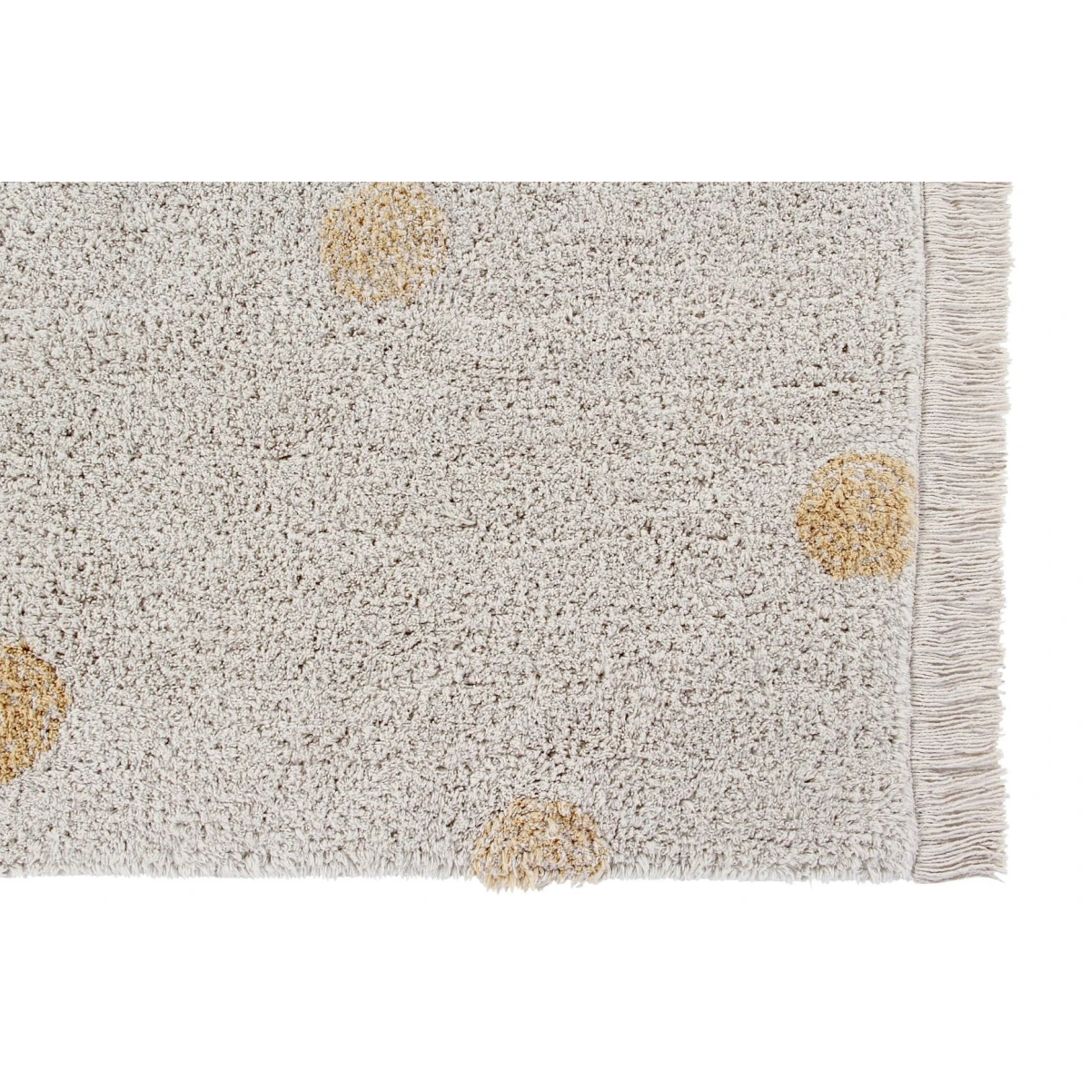 Lorena Canals Dywan bawełniany Hippy Dots Natural Honey 120 x 160 cm | Pan Piksel