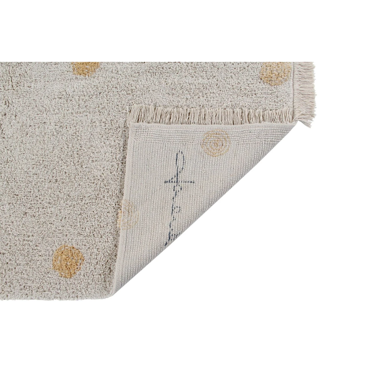 Lorena Canals Dywan bawełniany Hippy Dots Natural Honey 120 x 160 cm | Pan Piksel