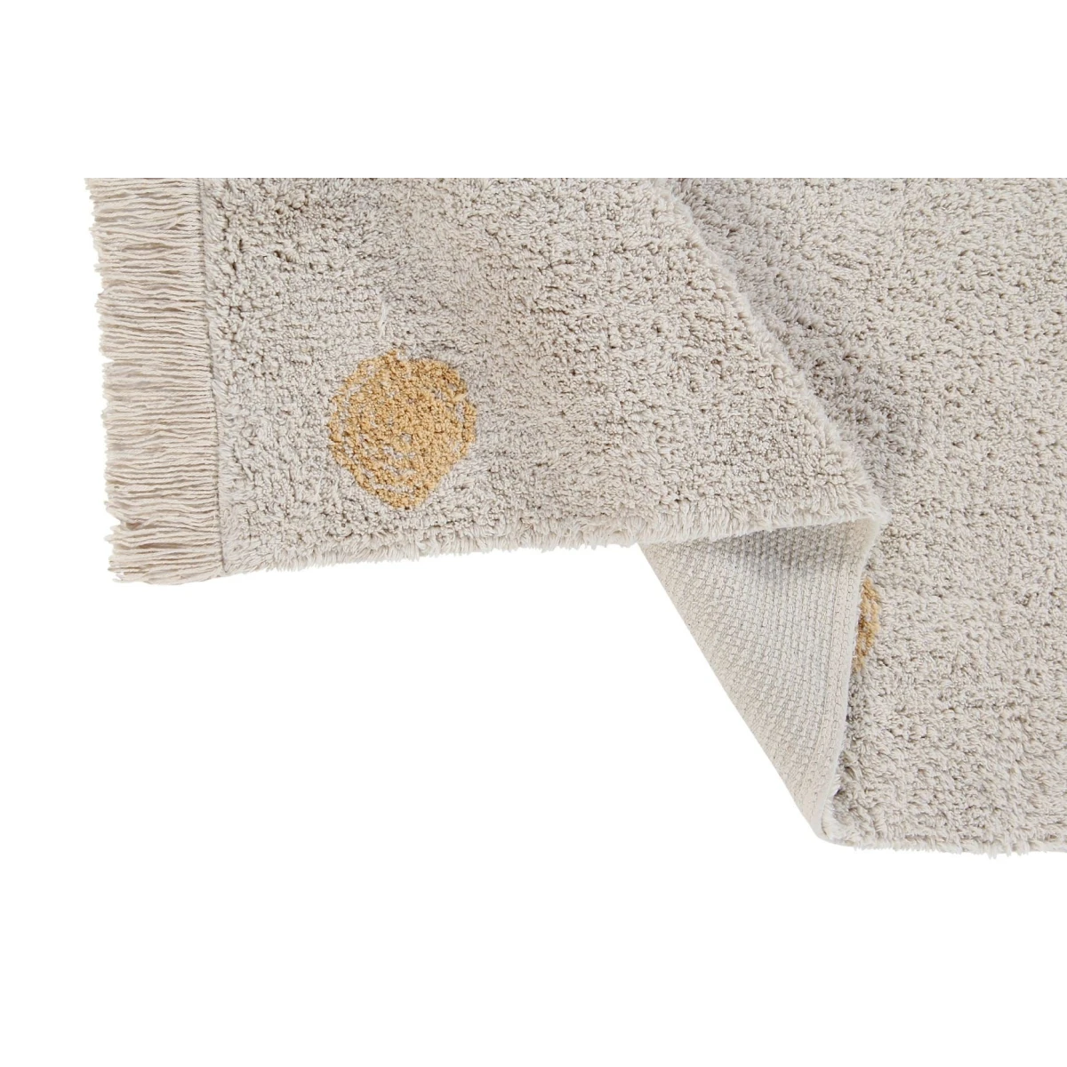 Lorena Canals Dywan bawełniany Hippy Dots Natural Honey 120 x 160 cm | Pan Piksel