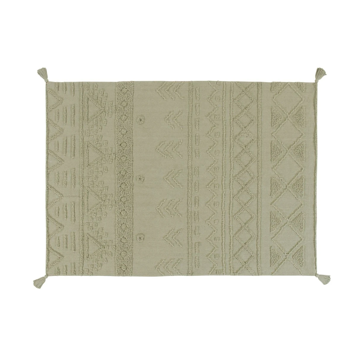 LORENA CANALS Dywan bawełniany Tribu Olive L 170x240 cm | Pan Piksel
