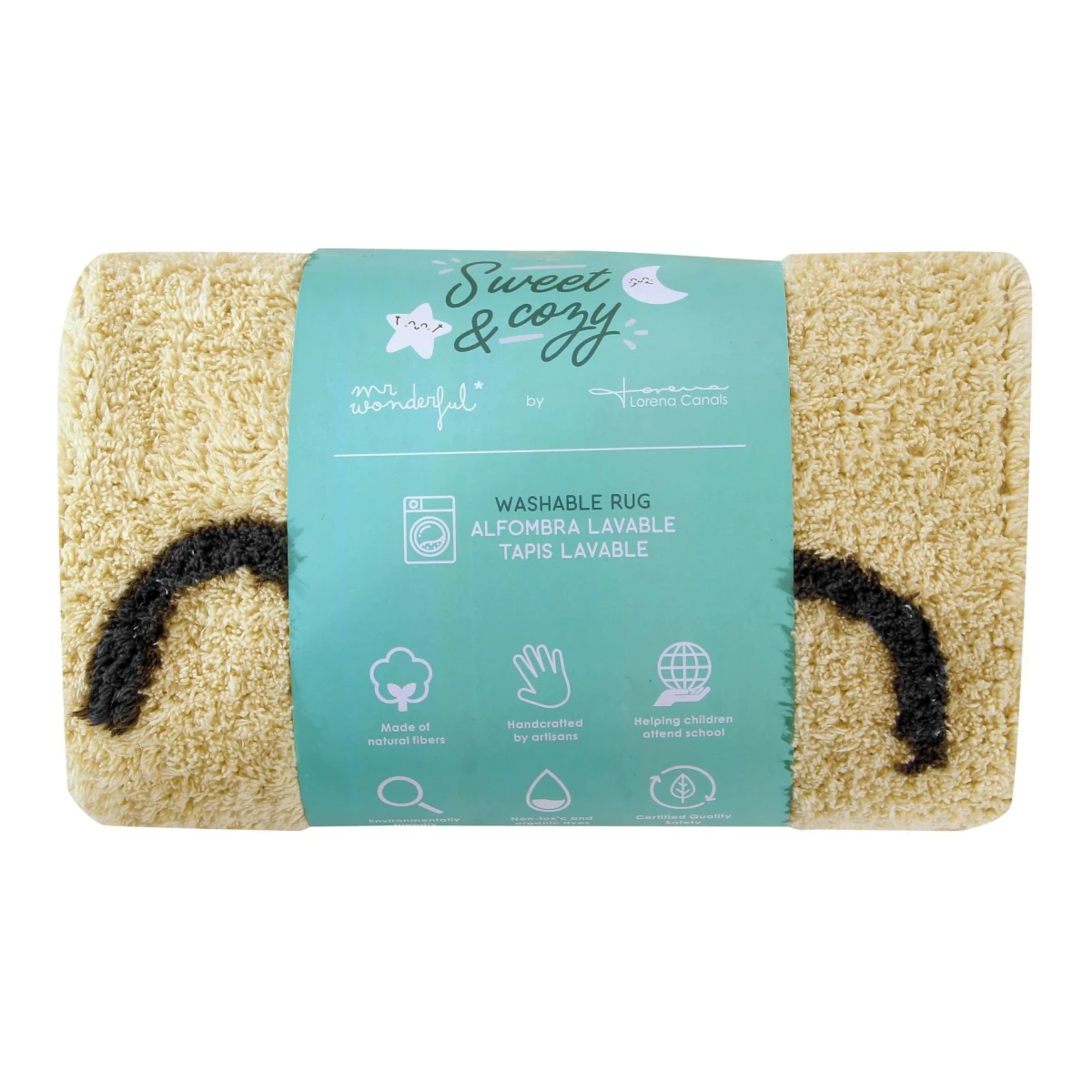 Lorena Canals Dywan bawełniany You're My Sunshine, Mr Wonderful & Lorena Canals Ø100 cm | Pan Piksel