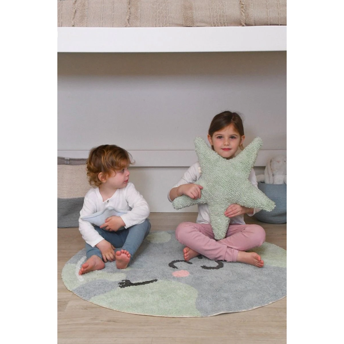 Dywan bawełniany Big Big World Mr Wonderful & Lorena Canals Ø100 cm | Pan Piksel