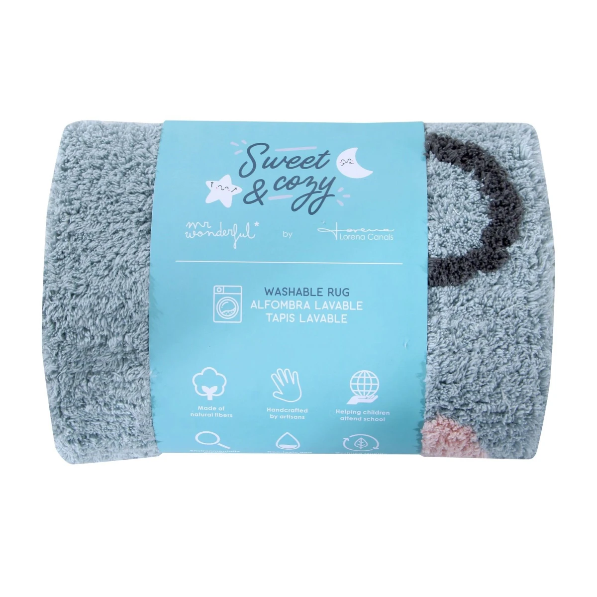Dywan bawełniany Big Big World Mr Wonderful & Lorena Canals Ø100 cm | Pan Piksel